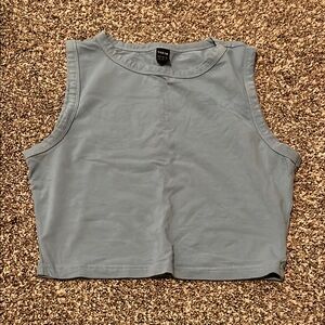 Shein Gray Sleeveless Crop Top